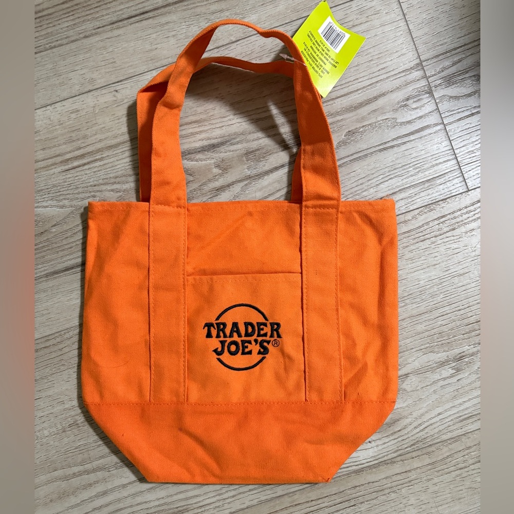 Trader’s Joe orange tote bag, Halloween 2025